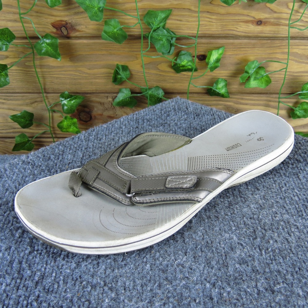 Clarks Cloudsteppers Breeze Sea Women 11 Taupe Sandals Lightweight Comfort